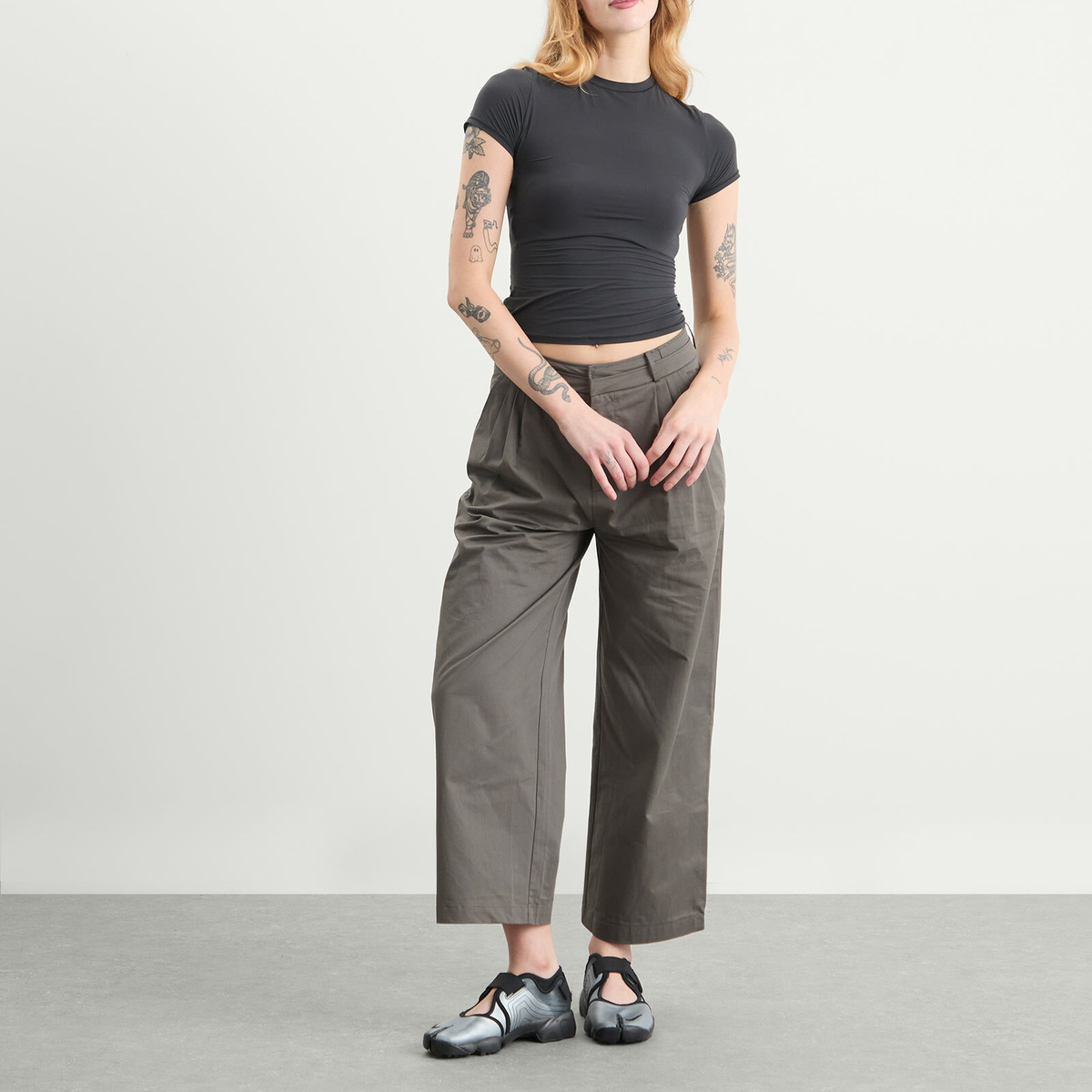 Deiji Studios Women's Two Layer Pants in Charcoal