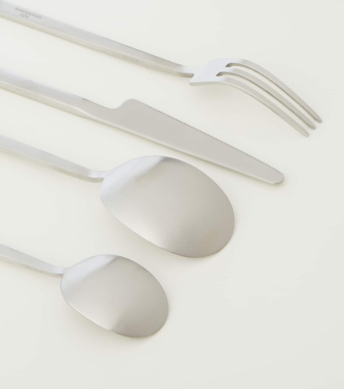 101 Copenhagen Kogei 24-piece brushed steel flatware set