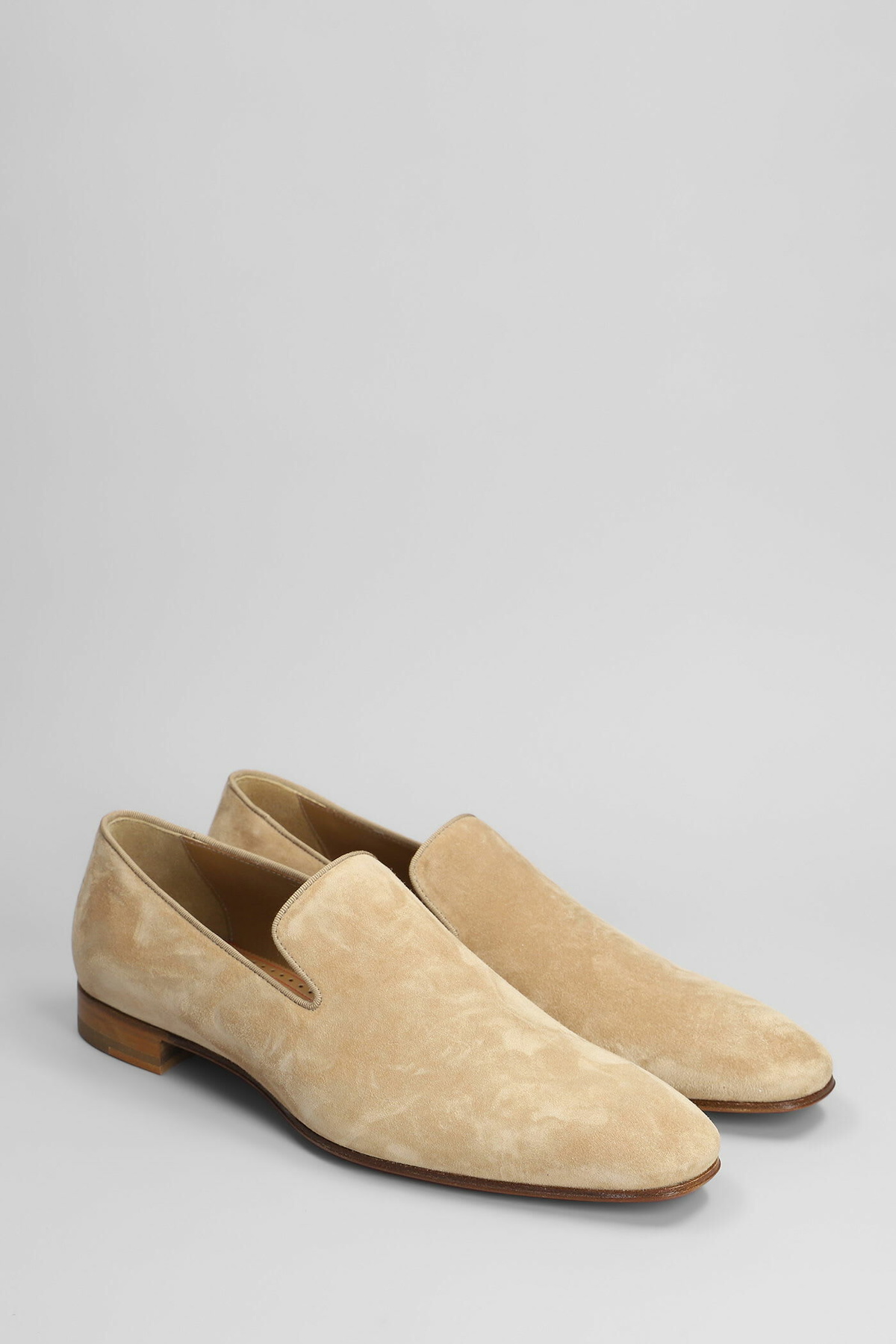 Christian Louboutin Dandelion Loafers In Beige Suede  display picture 2