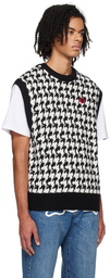 ICECREAM Black & White Houndstooth Vest