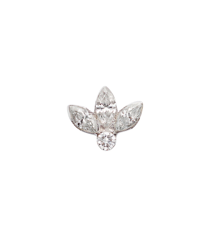 Photo: Maria Tash Lotus 18kt white gold (750/1000) single earring with diamonds