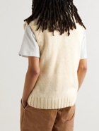 ICECREAM - Appliquéd Knitted Sweater Vest - Neutrals