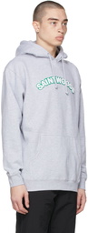 Saintwoods Grey Chenille Logo Hoodie