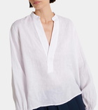 Polo Ralph Lauren Puff-sleeve linen blouse