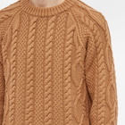Sunflower Men's Cable Crew Knit in Light Brown