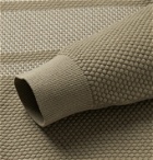 Club Monaco - Striped Honeycomb-Knit Cotton-Blend Sweater - Brown