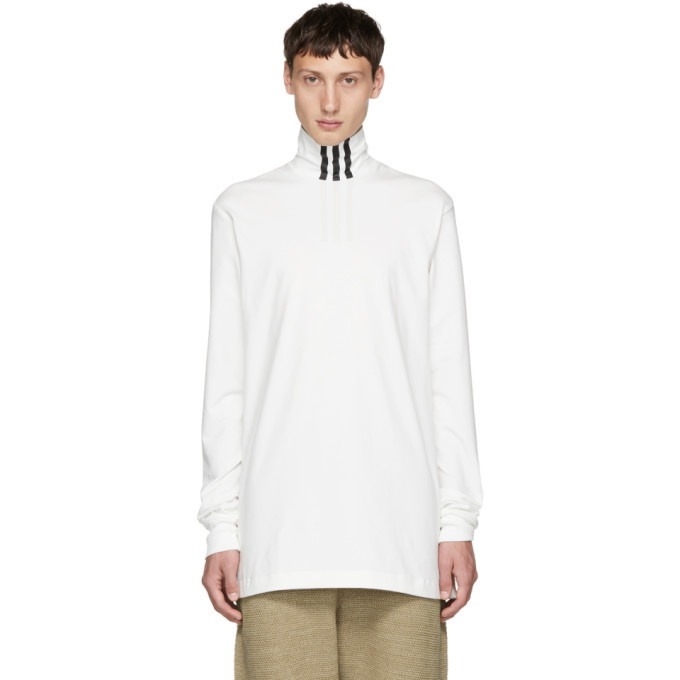 Photo: Y-3 White 3-Stripe Turtleneck