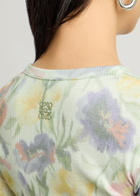 Loewe Ribbed Floral-print Silk-blend Midi Dress Multicoloured 1