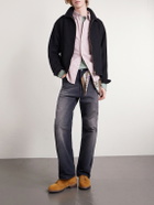 Visvim - Strato Leather-Trimmed Linen and Wool-Blend Twill Jacket - Black