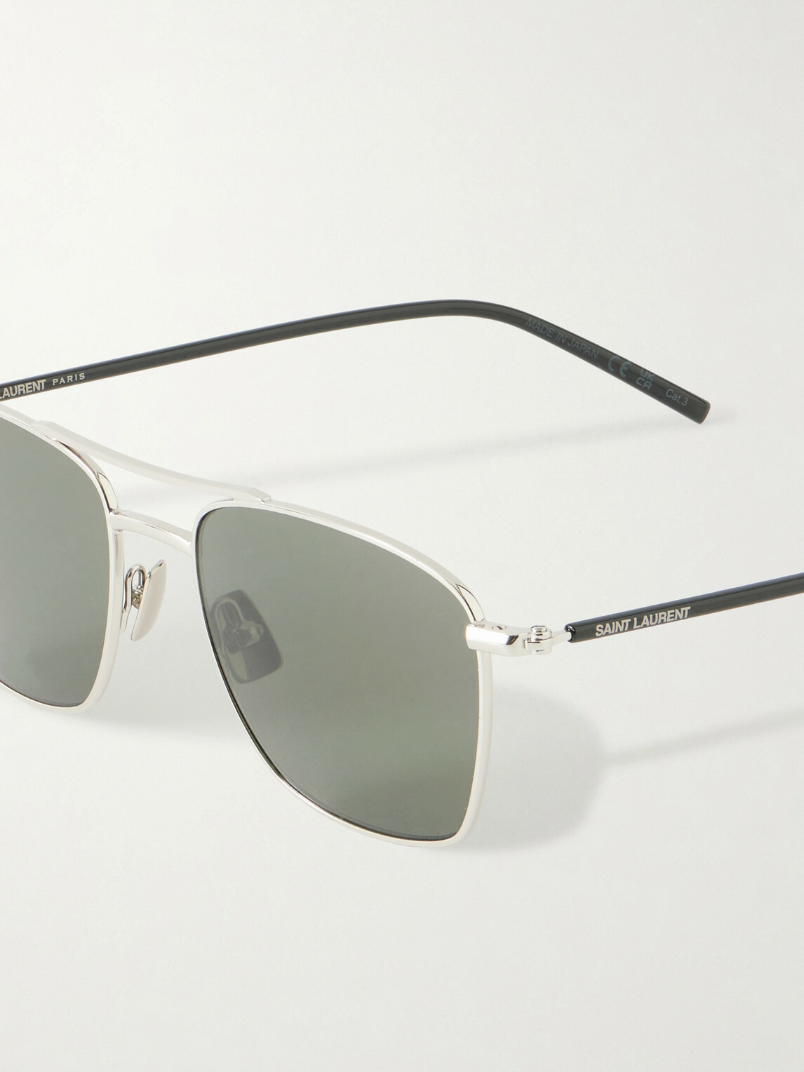 SAINT LAURENT - Squared-Frame Metal Sunglasses