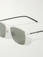 SAINT LAURENT - Squared-Frame Metal Sunglasses