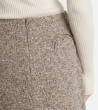 Blazé Milano Coci linen-blend tweed miniskirt