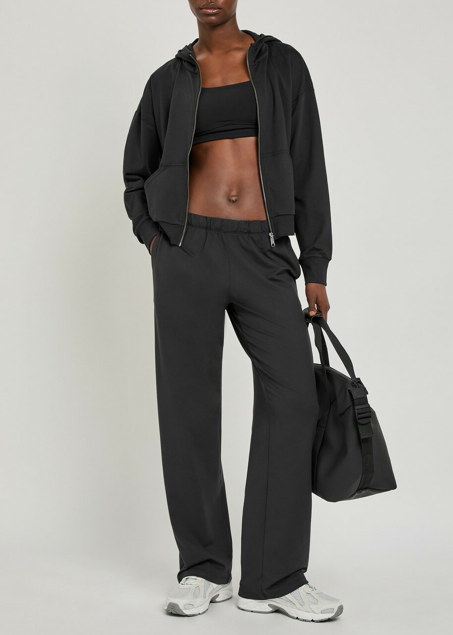Vuori Halo Modern Hooded Jersey Sweatshirt Black