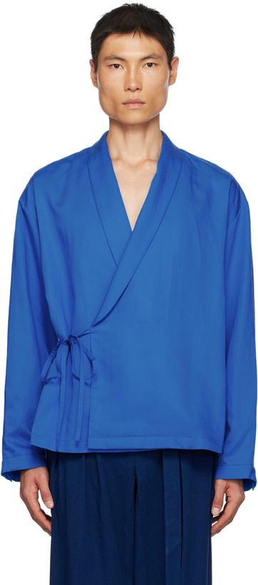 Photo: King & Tuckfield Blue Wrap Shirt