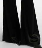 Galvan Julianne high-rise satin flared pants
