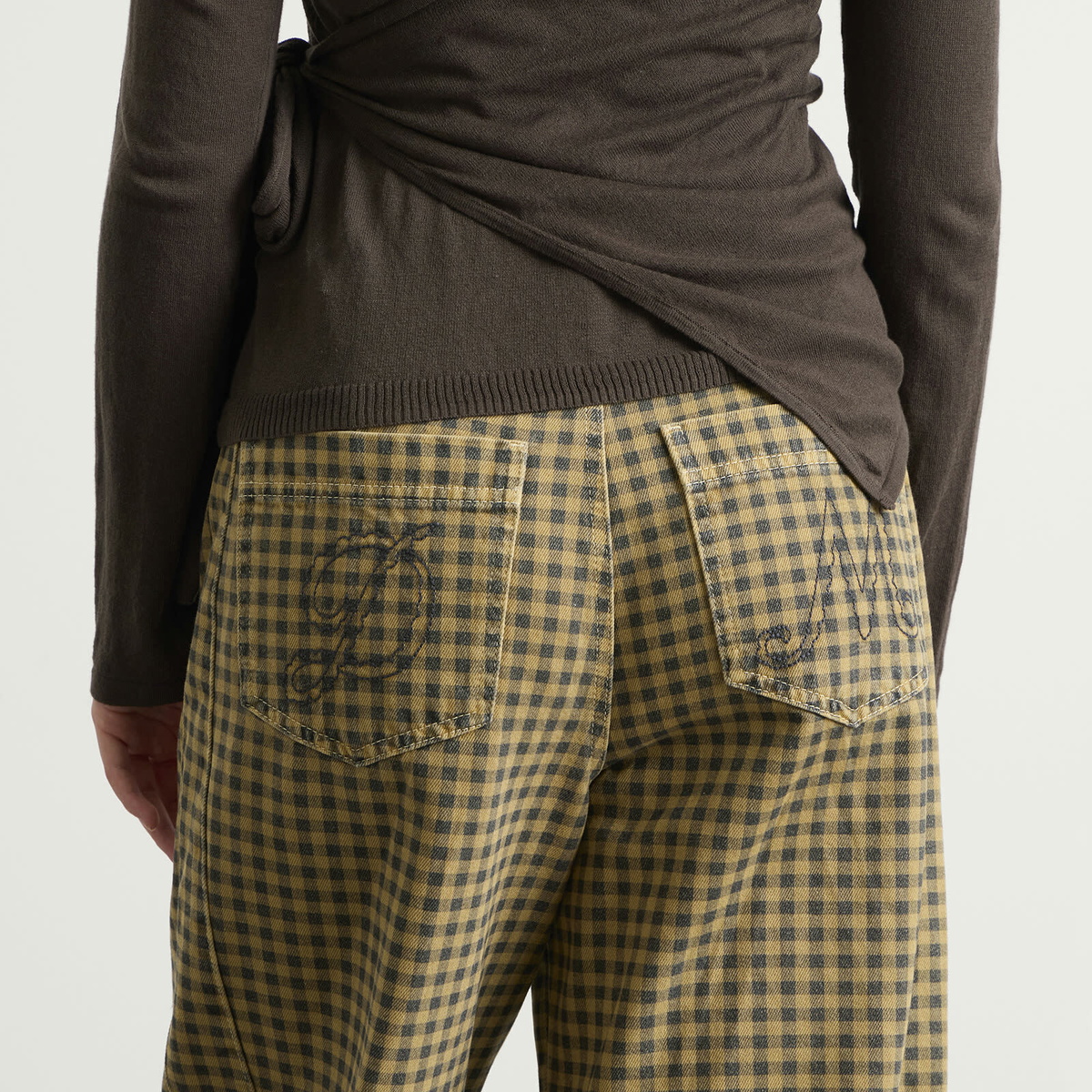Damson Madder Women's Felix Jeans in Quince Gingham