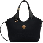 Versace Black 'La Medusa' Canvas Mini Tote