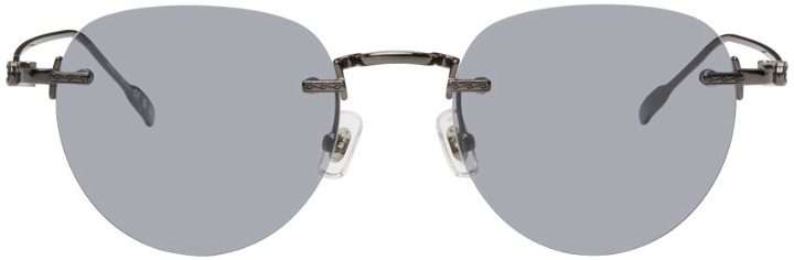 Photo: Montblanc Gunmetal Round Sunglasses
