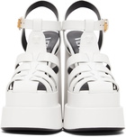 Versace White 'La Medusa' Platform Mary Jane Heels