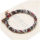 Mikia Men's Bandana Bracelet in Black/Red