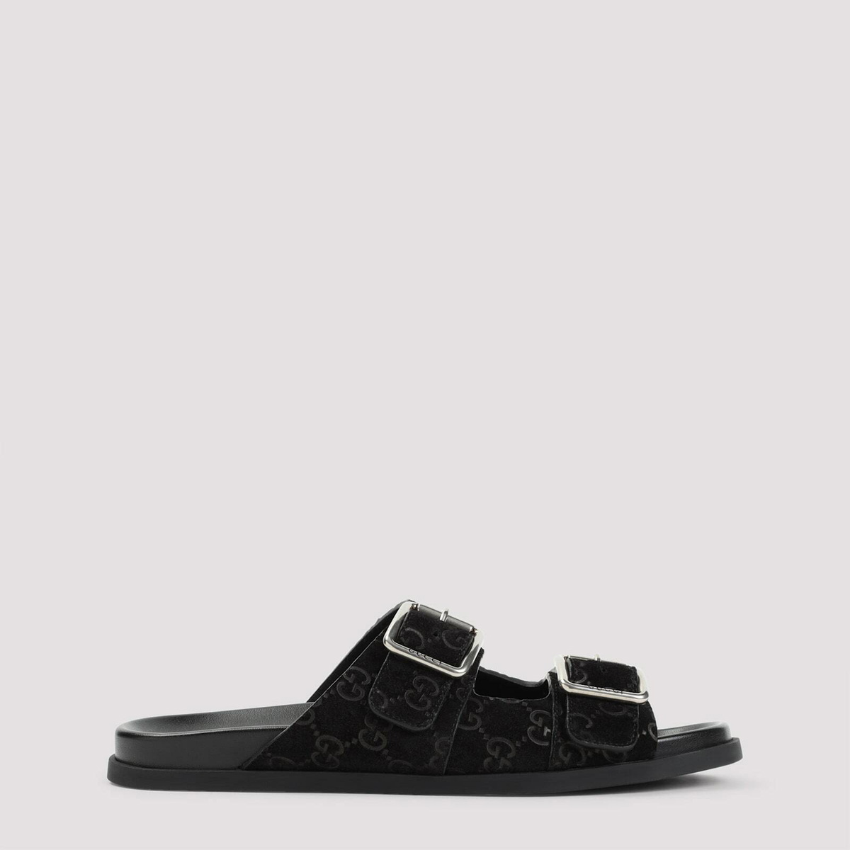 サンダル GUCCI Black Suede Slippers Gucci Suede Slippers Gucci