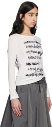 YOHJI YAMAMOTO White High Gauge Airy Jersey PT Long Sleeve T-shirt