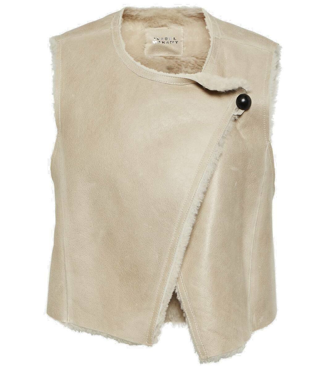 Isabel Marant(イザベルマラン)Edwina lamb shearling vest/Sale Isabel Marant Edwina Genuine Shearling Vest | Nordstrom