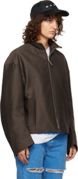 Marni Brown Cropped Cocoon Jacket