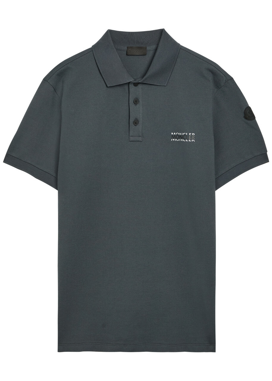 Moncler Navy Manica Corta Maglia Polo Moncler