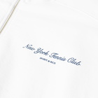 Sporty & Rich NY Tennis Club Quarter Zip Sweat in White/Navy