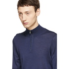 Boss Blue Banello-P Zip Troyer Sweater