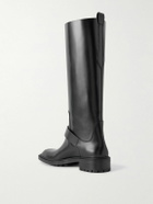 SAINT LAURENT - Vadim Buckled Leather Knee Boots - Black