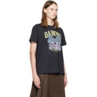 GANNI Black Mushroom Teddy T-shirt