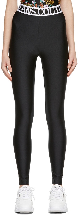 Photo: Versace Jeans Couture Black Logo Leggings