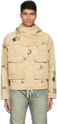 Reese Cooper Beige Stamp Print Jacket