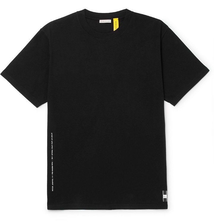 Photo: Moncler Genius - 7 Moncler Fragment Logo-Print Cotton-Jersey T-Shirt - Men - Black