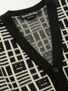 Acne Studios - Kargot Logo-Jacquard Wool Cardigan - Black