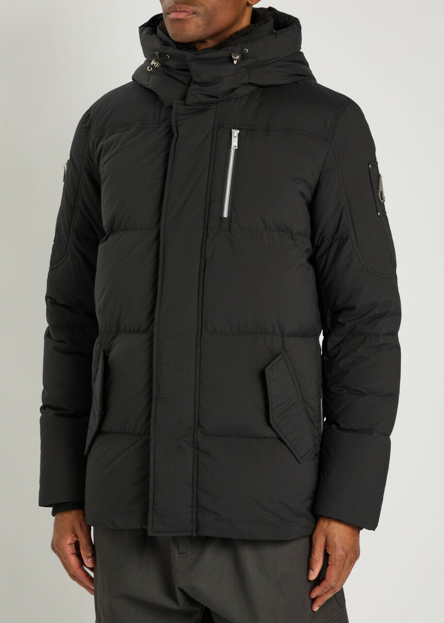 Moose Knuckles Everest 3Q Shell Puffer Coat Black