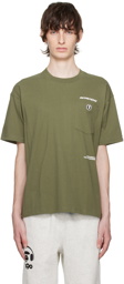 AAPE by A Bathing Ape Green Printed T-Shirt