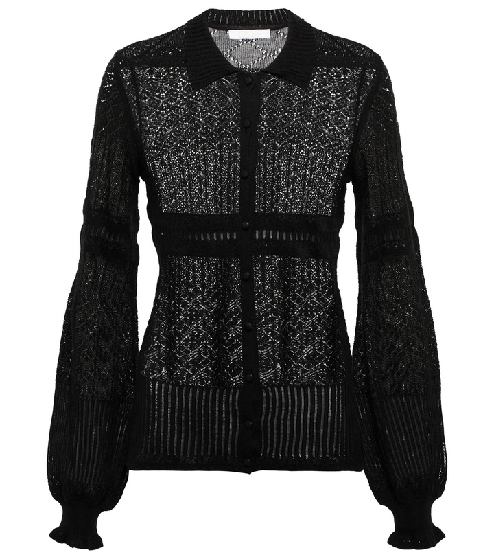 Photo: Chloe - Open-knit wool, cashmere and silk shirt