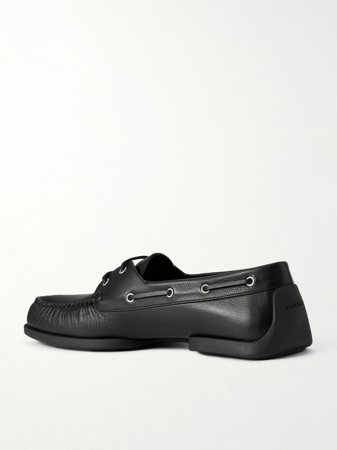 Jil Sander - Leather Boat Shoes - Black