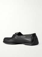 Jil Sander - Leather Boat Shoes - Black