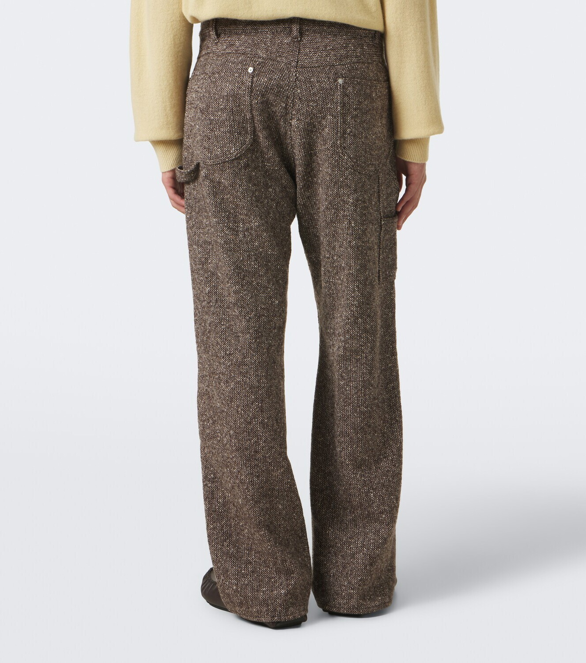 Auralee Wool tweed wide-leg pants