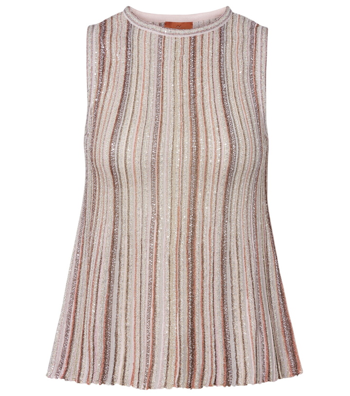 Photo: Missoni Striped lamé top