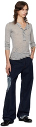 Edward Cuming Gray Raw Stack Henley