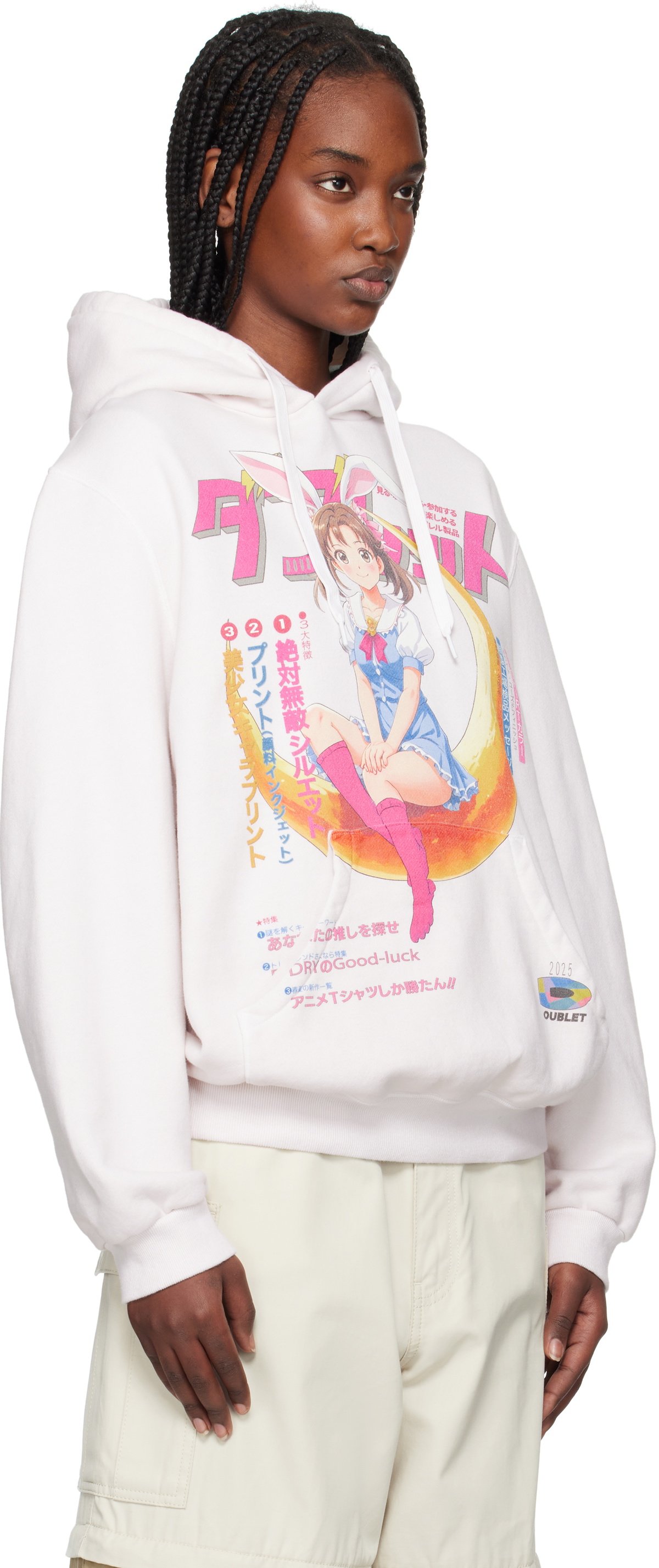 トップス doublet 25SS ANIME PRINT HOODIE Doublet Anime-print Hoodie | Neutrals | FARFETCH