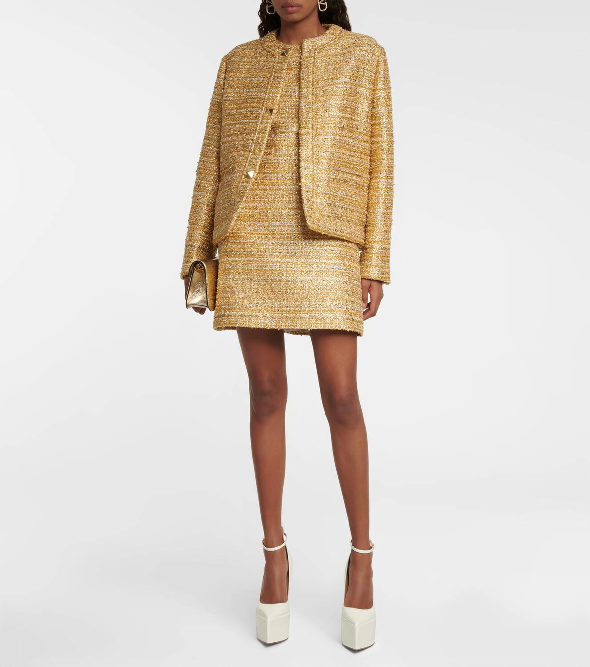 Valentino Metallic tweed minidress Valentino