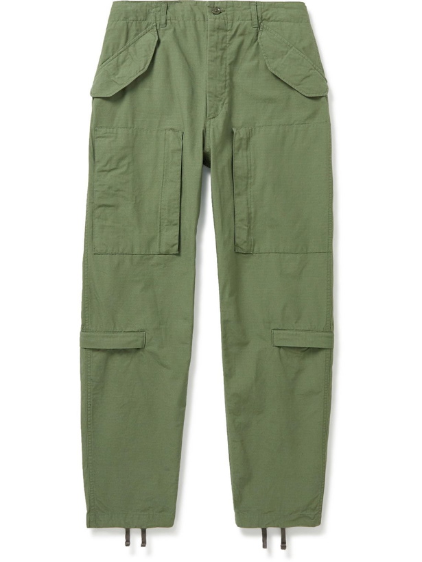 Photo: Engineered Garments - Tapered Cotton-Ripstop Cargo Trousers - Green