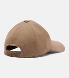 The Row Caspian cotton and cashmere canvas baseball cap