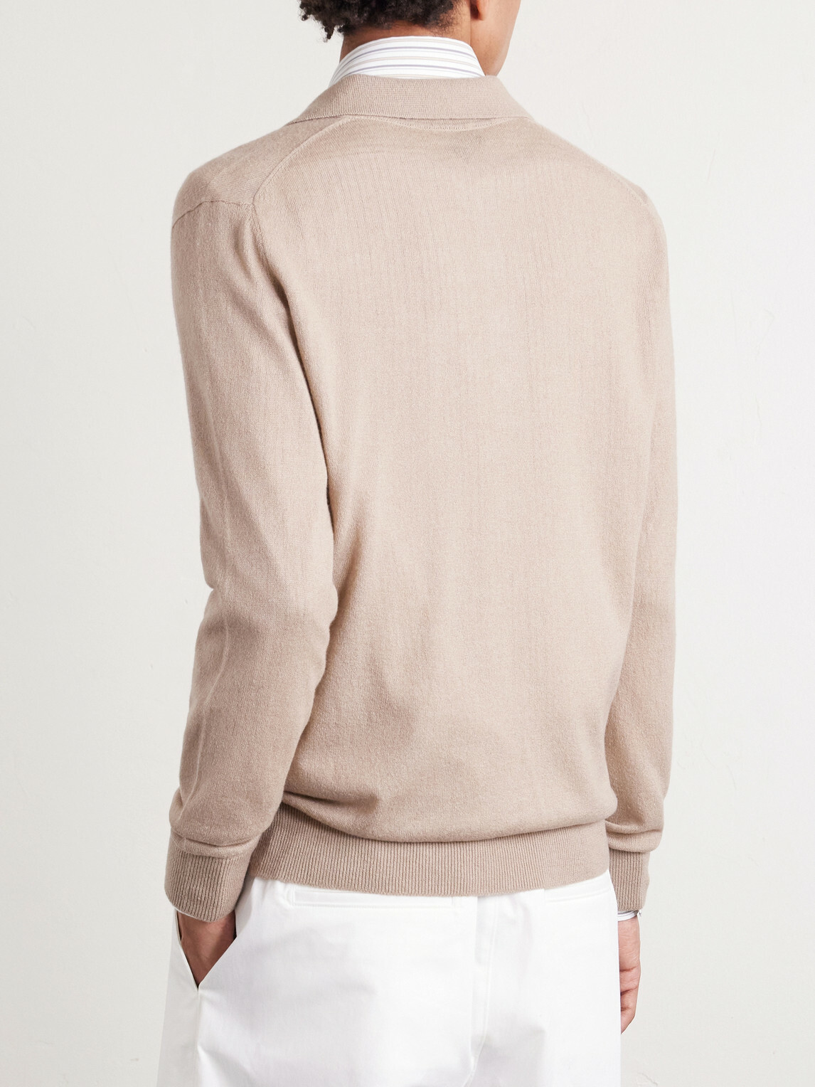 PIACENZA 1733 - SIlk and Cashmere-Blend Polo Sweater - Neutrals